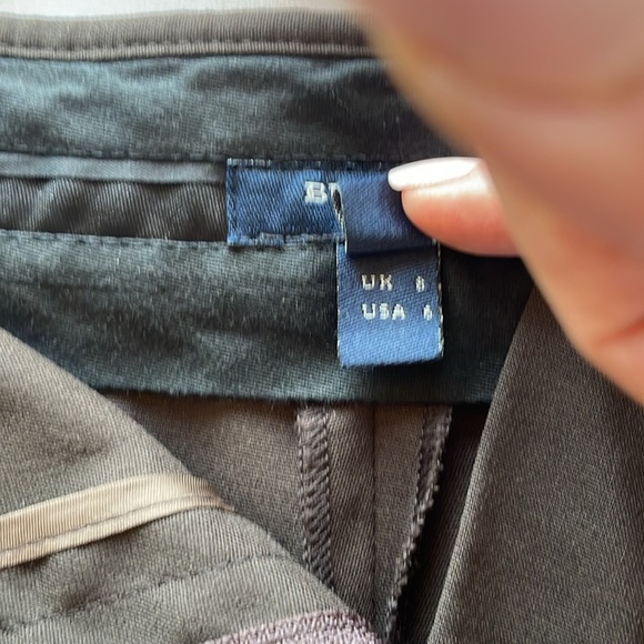 Burberry London Brown Straight Leg Tailored Trousers Wool Blend Buttoned Sz 6 - Picture 6 of 16